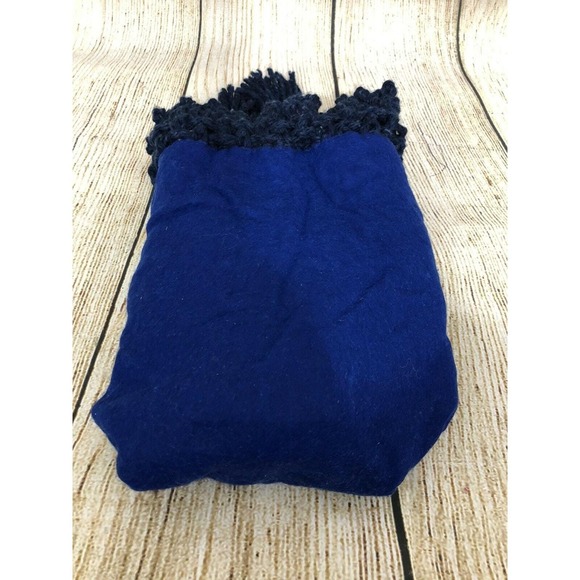 Vtg Handmade Crochet Purse Granny Square Drawstring Fringe Red White Blue Boho - Picture 8 of 8